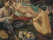 Emile Bernard Cour d'amour oil painting on canvas